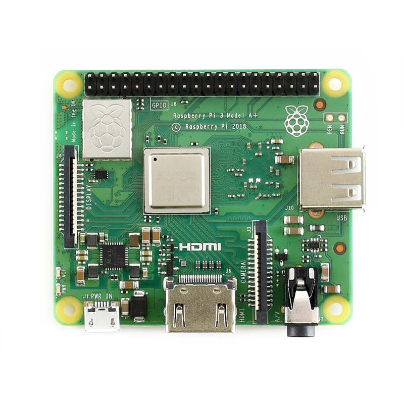 Последняя модель Raspberry Pi 3 A+ RPI 3 A plus с 512 Мб ARM 1,4 ГГц ARM Cortex-A53 с поддержкой Wi-Fi 2,4 ГГц и Bluetooth 4,2