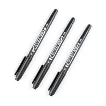3 шт. маркеры для кожи Маркер Ручка инструмент писчий Перманентная Татуировка Поставки хорошие водостойкие чернила Тонкий перо сырой Nib портативный