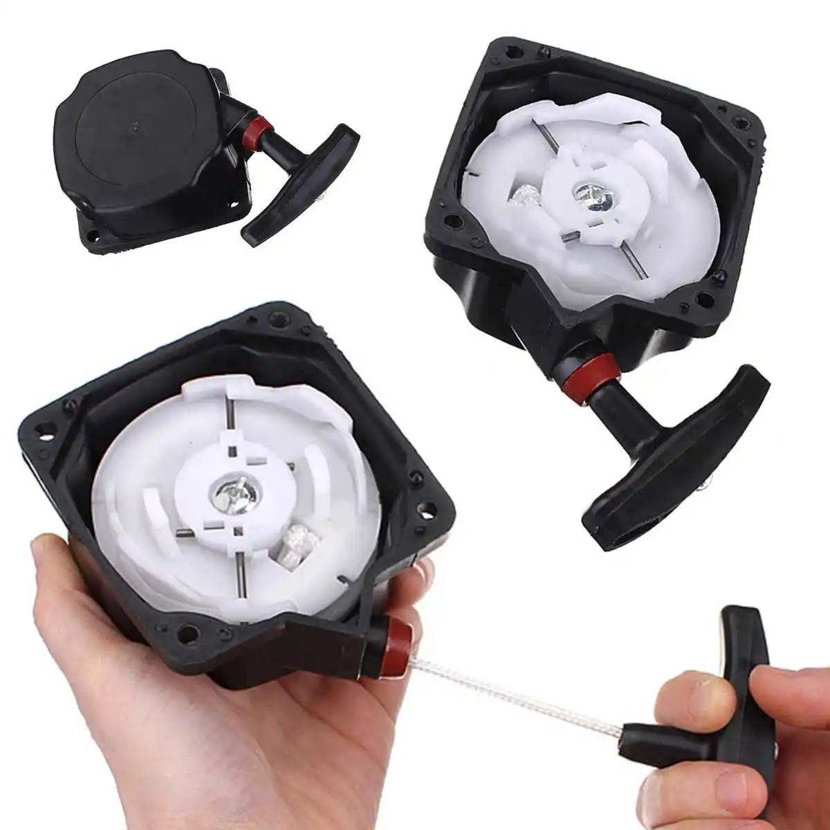 DWZ  Universal Pullstart Recoil Pull Starter Brush Cutter Strimmer Start Black New
