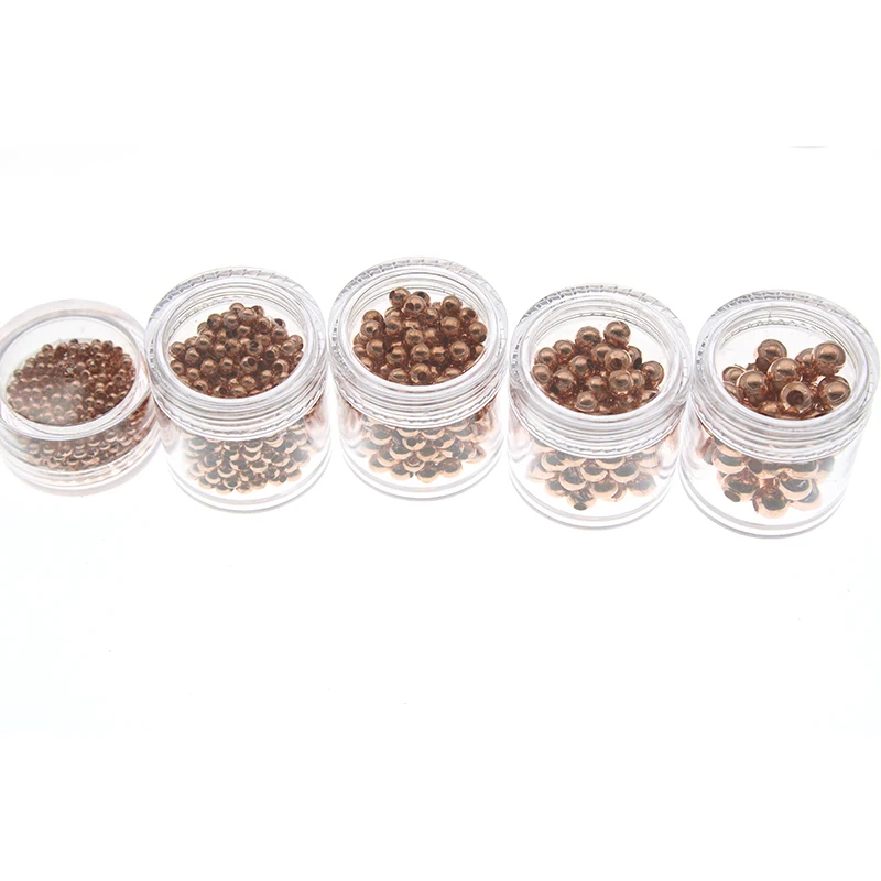 

5box/set 2.4 3 4 5 6mm Silver Rose Gold Color Smooth Round Loose Spacer Beads for DIY Findings Bracelet Jewelry Making Z864