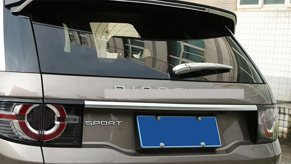 Автомобильные аксессуары ABS хром глянец Черный Нижняя отделка багажного отделения задняя дверь крышка полоски Накладка для Land Rover Discovery Sport
