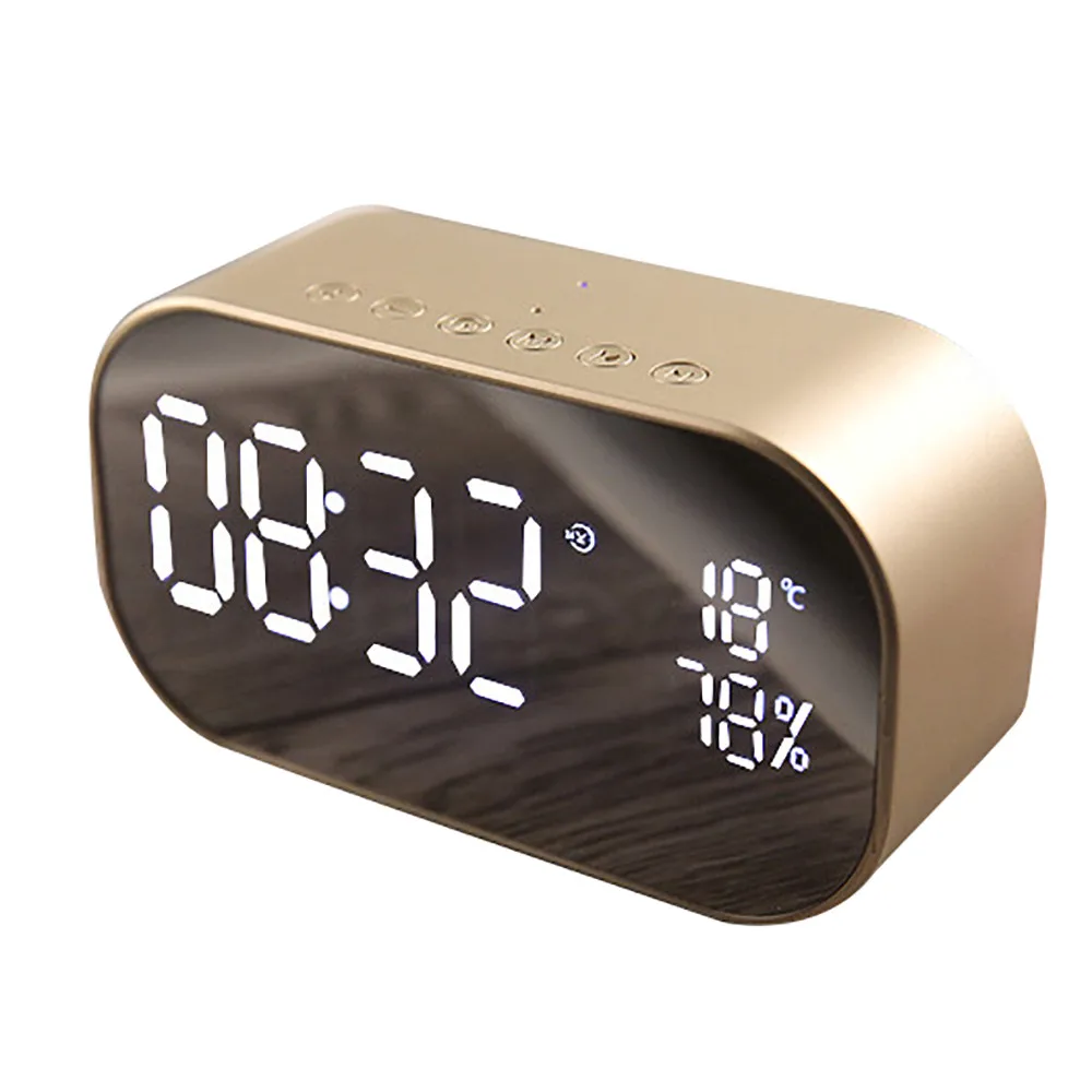 

Wireless Bluetooth Speaker Portable TF Card Audio Alarm Clock Mini Subwoofer Audio Stereo Sound bluetooth stereor#G3