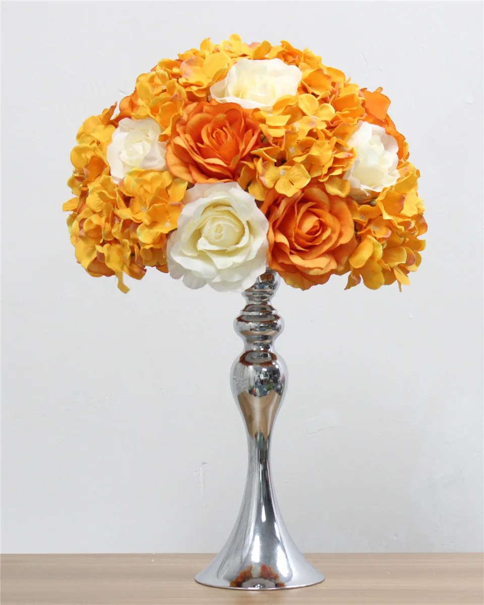 Многоцветный Искусственный Шелковый цветочный шар DIY смешанный цветок голова свадебное украшение центр стола цветок дома стены окна аксессуары