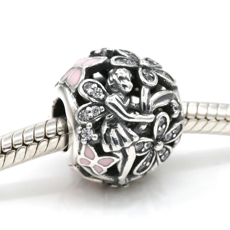 925 стерлингов silverdazzling Дейзи Фея Шарм Бусины Подходит Европейский оригинальный