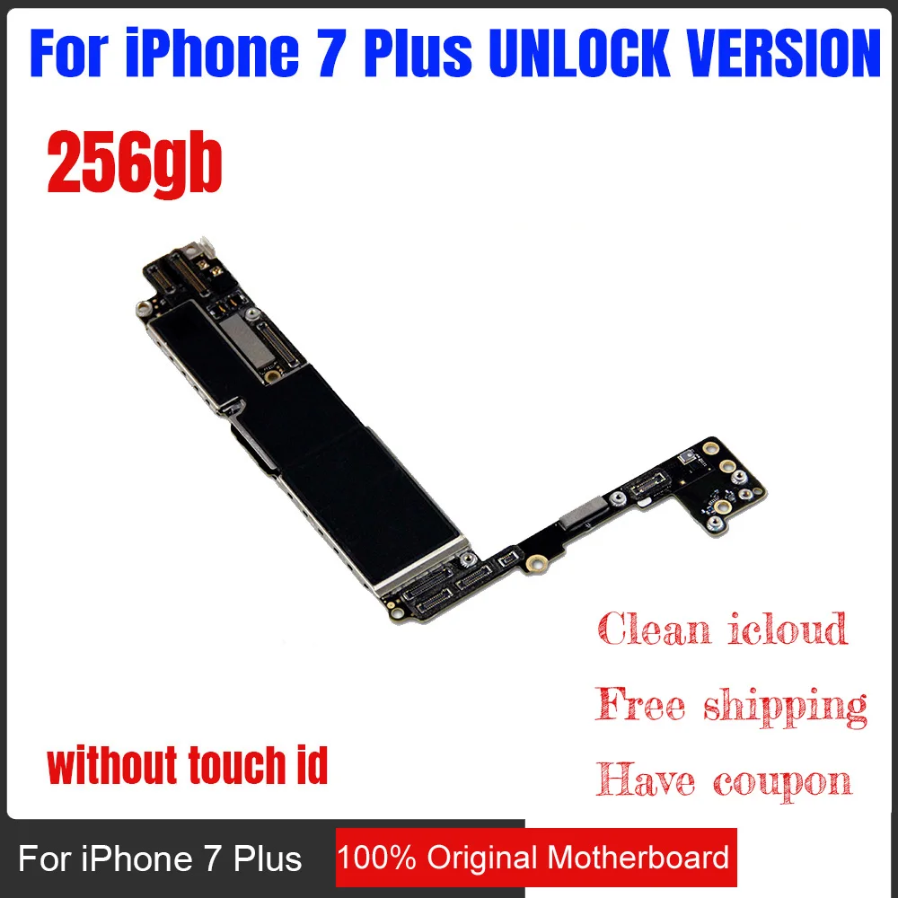

Free iCloud Logic boards with Full Chips for iphone 7 plus Motherboard 256GB Original unlocked for iphone 7 5.5inch