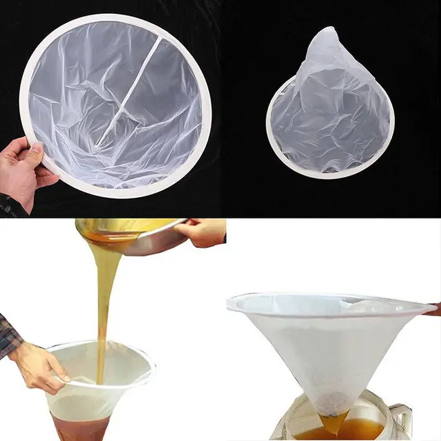 Ultra-fine funnel-shaped honey Strainer Net impurity filter mesh for beekeeping  1
