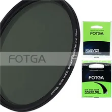 FOTGA Тонкий Fader переменной Регулируемая Переменная ND фильтр ND2 к ND400 43-86 мм 52 58 67 72 77 мм