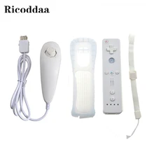 2 in 1 Wireless GamePad For Nintend Wii Remote Controller Without Motion Plus + Nunchuck For Nintendo Wii Controle Joystick