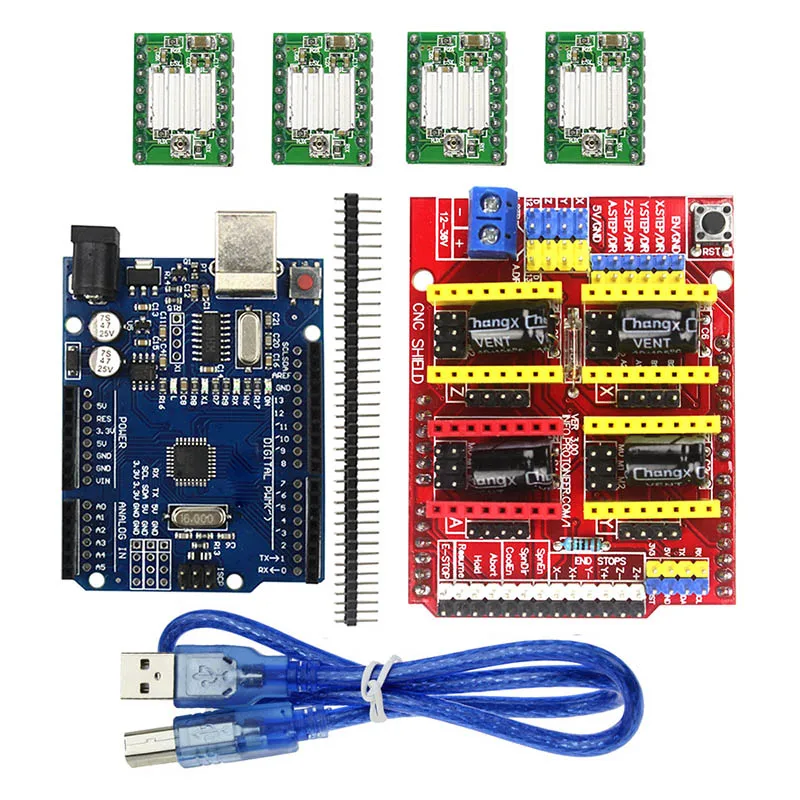 Engraving Machine Kit CNC Shield V3 Expansion Board A4988 Driver UNO R3 Accessories DU55 | Компьютеры и офис