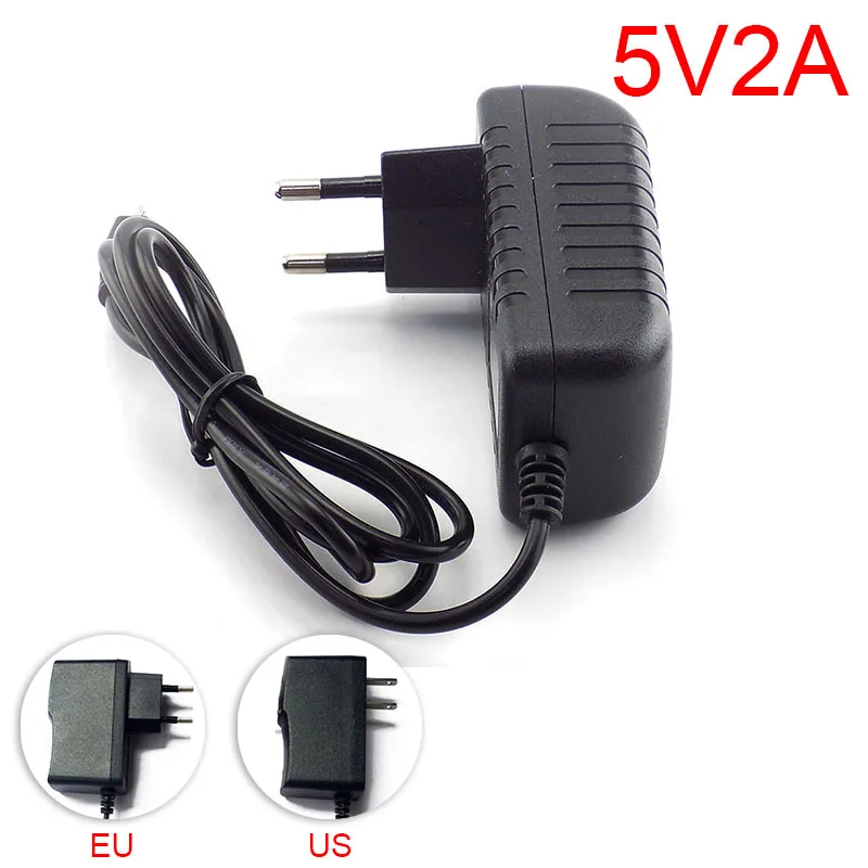 

Micro USB AC to DC Power Adapter US EU Plug Converter adapter Output DC 5V 2A 2000mA for Raspberry Pi Iuput 100-240V A7