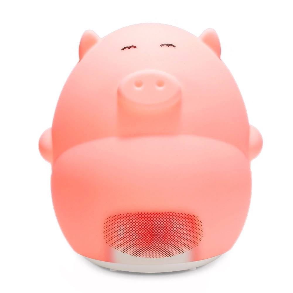 

Colorful Pig LED USB Children Animal Night Light Silicone Soft Cartoon Baby Lamp LED Night Light 7 Colors LED Alarm Clock Lamp