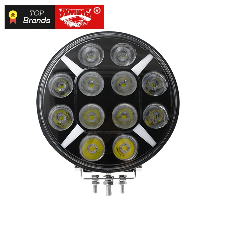 WINNING 9 inch Round LED Work Light for Driving Offroad Boat Car Tractor Truck 4x4 SUV ATV 12V 24V 120W