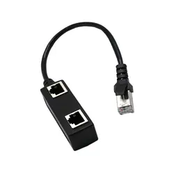 RJ45 Splitter адаптер 1-2 Порты и разъёмы переключатель кабель для Cat5 Cat6 LAN разъем Ethernet разъем SD998