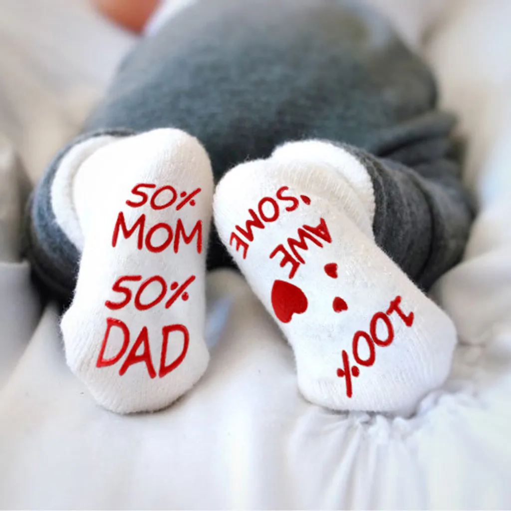 1 предмет, Новое поступление, хлопковые носки с буквами для новорожденных, хлопковые носки для малышей, Нескользящие хлопковые носки для младенцев