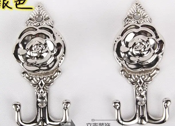 2pcs! High quality Retro rose design door wall Tassel hooks holder hanger curtain accessories home decoration,Free shipping. B
