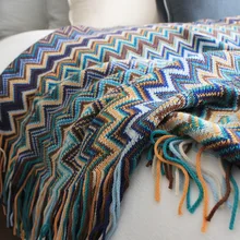 Богемное индийское вязанное пледы одеяло для взрослых нитевое одеяло на кровать Cobertor мягкое Манта покрывало