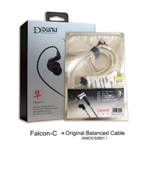 Авторизованный danu Falcon-C динамический IEM-CNT(углеродные нанотрубки) Диафрагма наушники-вкладыши Falcon C Topsound - Цвет: Черный