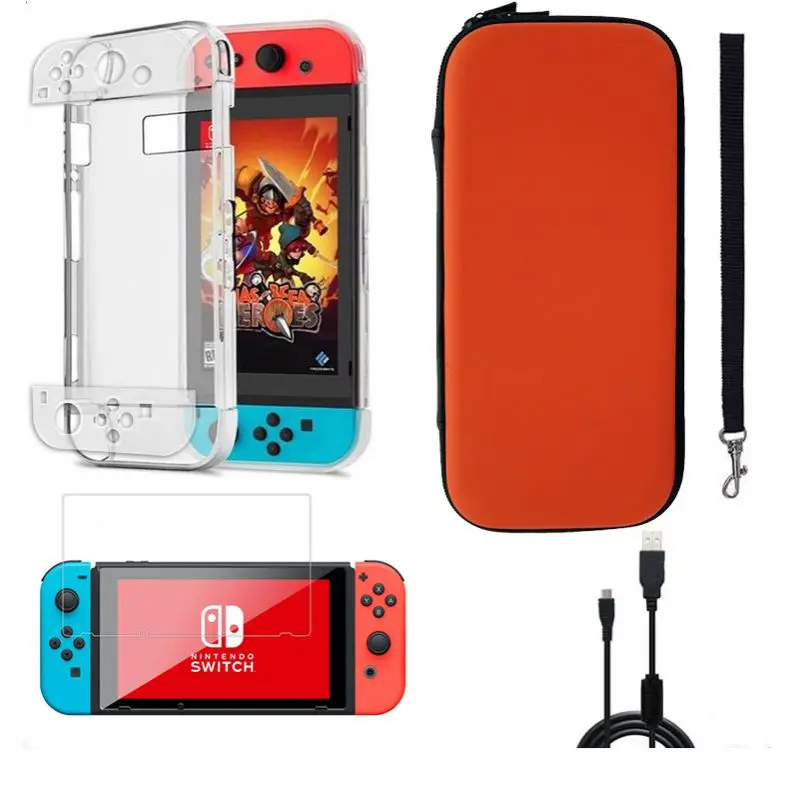 Red Сумка для хранения для nintendo Switch защитный чехол для ПК набор пыленепроницаемый Дорожный Чехол аксессуары гибкий, из поликарбоната - Цвет: Red