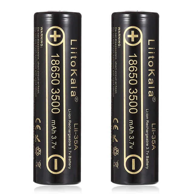 Lii-35A LiitoKala 3,7 V 3500 mAh NCR18650 10A Descarregando Baterias Recarregaveis Para 18650 Bate