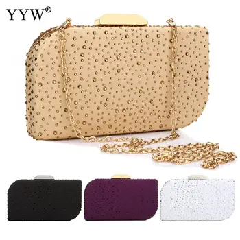 

Female Crystal Day Clutch Diamond Sequin Clutch Women Evening Clutch Bag 2019 Wedding Purse Party Banquet Chain Shoulder Bag