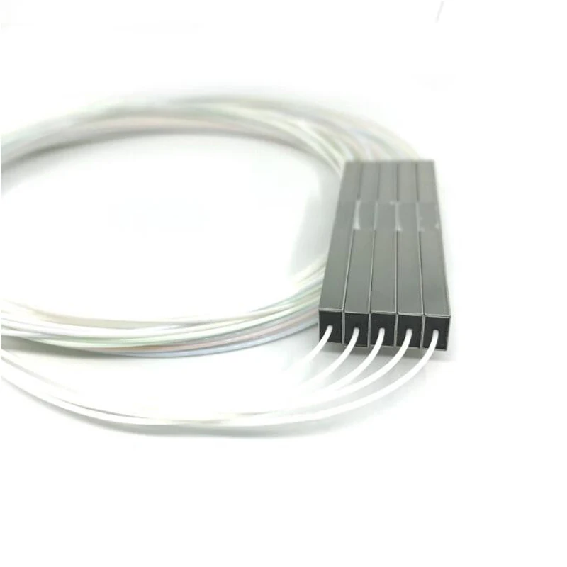 50 шт./лот 1x8 ПЛК сплиттер 0 9 мм 1 м SM стальная трубка FTTH мини Блокировка 8 портов