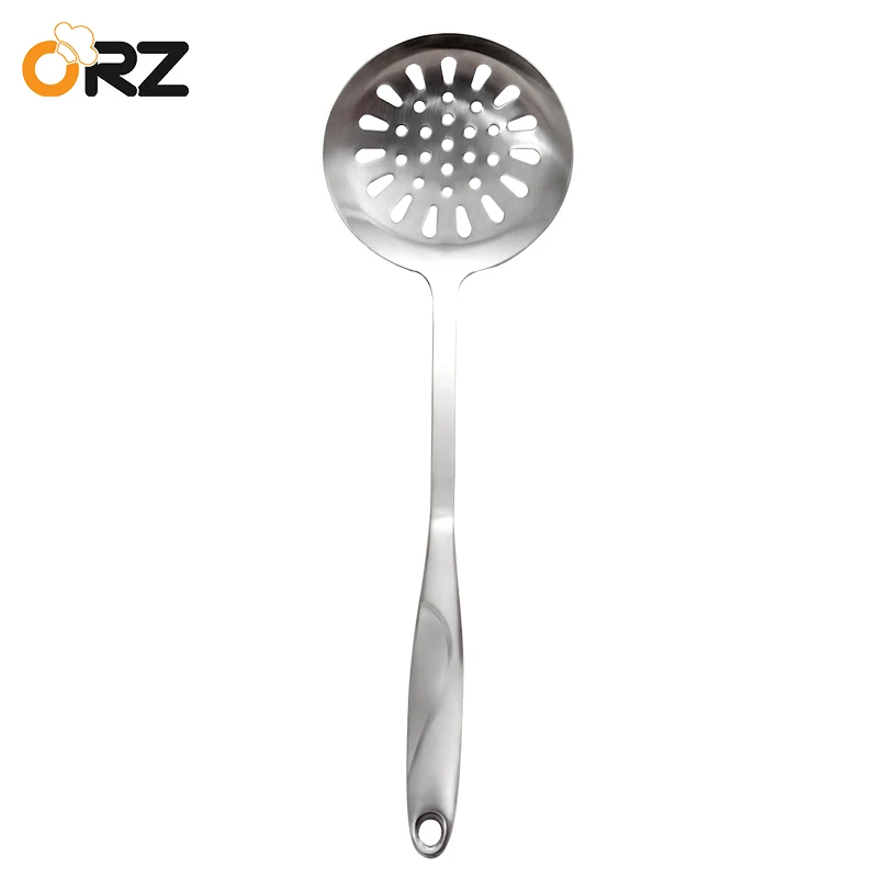 ORZ Stainless Steel Spoon Colander Soup Ladle Long Handle Skimmer