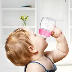 1 шт. Красивая Детская Бутылочка новорожденных чашка дети учатся кормления питьевой ручка Дети соломы бутылки для сока и воды 60 мл