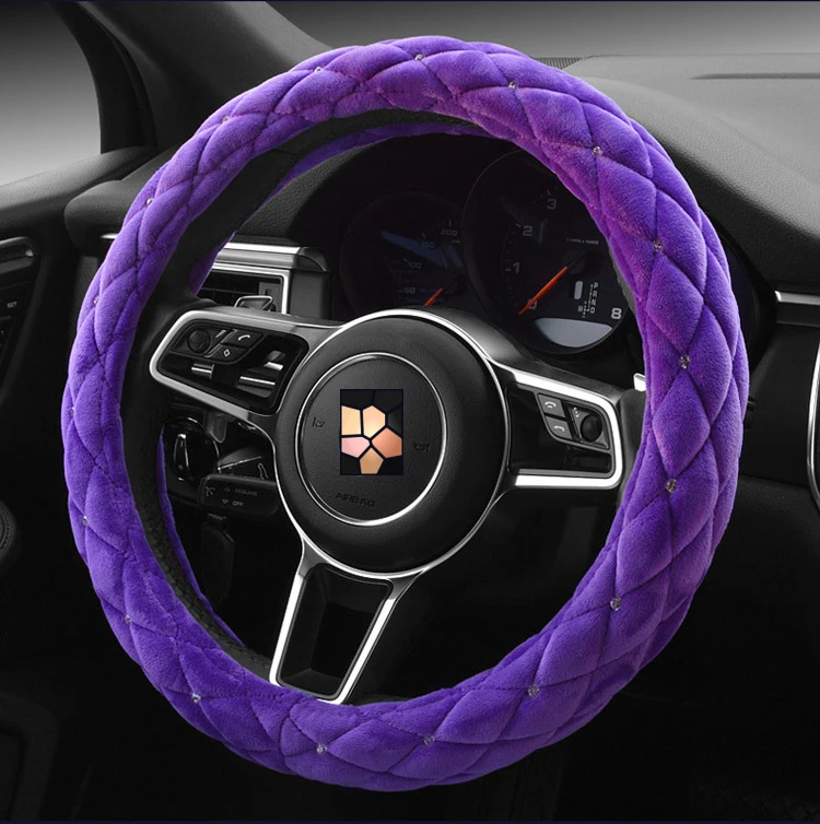 1 Piece Hot Car Styling Autumn Winter Studded Rhinestone plush Car steering wheel car-covers 38cm Diamond Steering Covers Cases 1 Piece Hot Car Styling Autumn Winter Studded Rhinestone plush Car steering wheel car-covers 38cm Diamond Steering Covers Cases