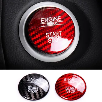 

Carbon fiber dedicated a key to for Mercedes Benz C Class GLC C200l start button decorative ignition Stickers Car-styling