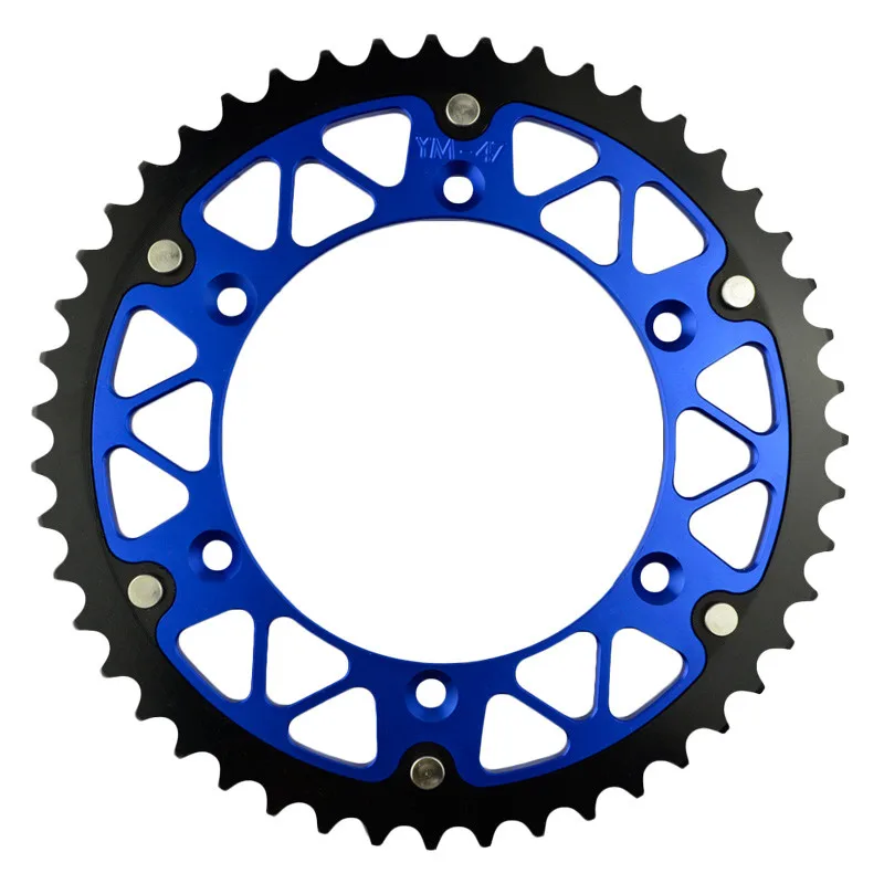 Мотоцикл Запчасти Сталь алюминиевые композитные 45-52 т сзади звездочки для Yamaha wr450f WR 450F WR450 WR 450 F 03-13 Fit 520 Сеть - Цвет: 47T