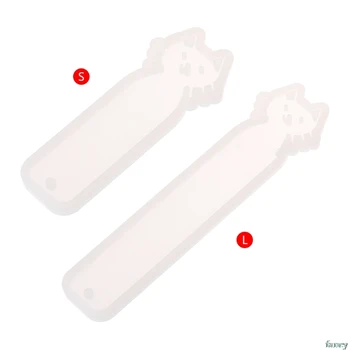 

Silicone Mold DIY Bookmark Cute Pet Cat Mirror Crafts Jewelry Making Epoxy Resin