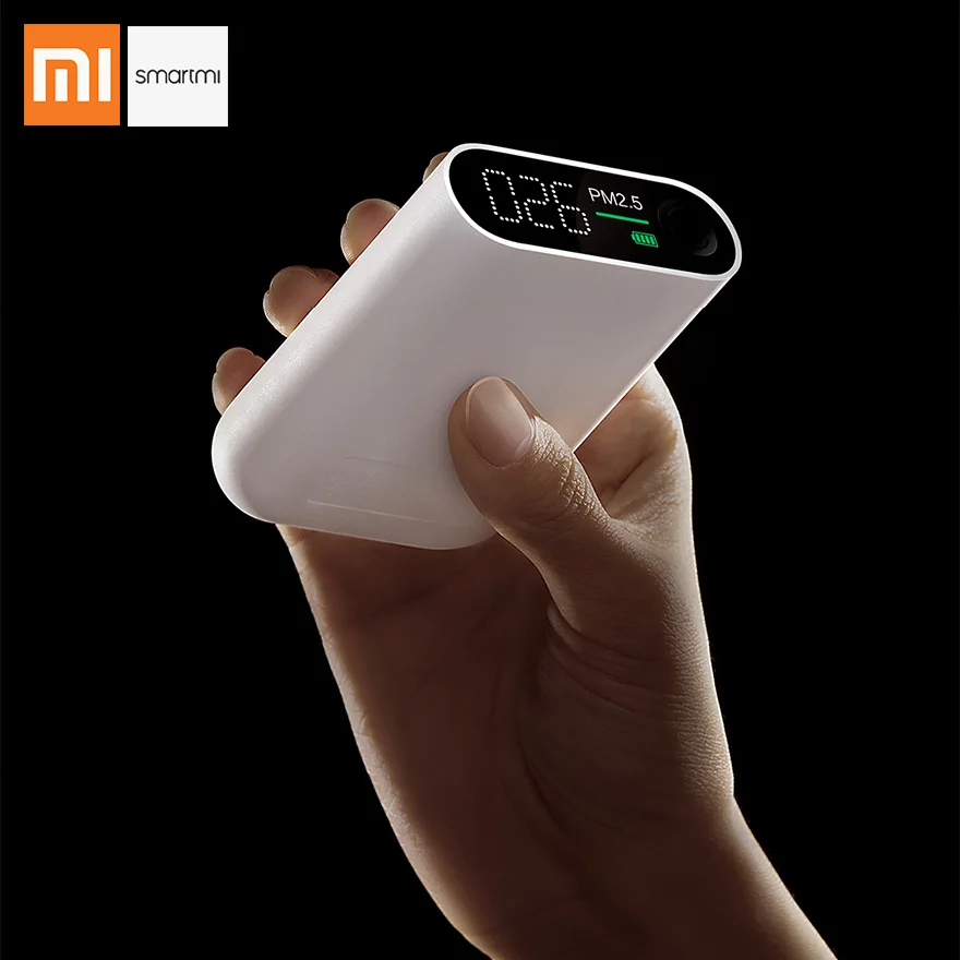 

Xiaomi Smartmi Portable PM2.5 Detector Mini Sensitive Air Quality Monitor for home office LED screen zhimi Mi PM 2.5 Sensor