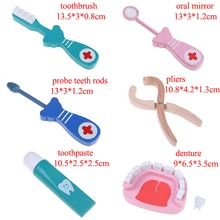 6 шт./компл. паста образовательные ролевые игры игрушка для детей ролевые игры деревянный Toothbrsh доктор игрушка "Медсестра" Набор Косплей доктора игры инструменты