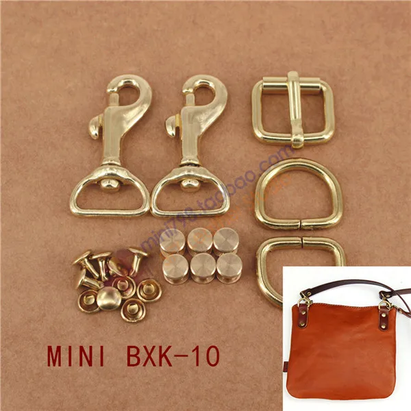 DIY Handmade Leather Bag hardwares Luggage accessories MINI version of