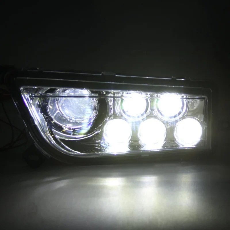 FADUIES Chrome Auto Accessories ATV LED Headlight kit LED Headlamp For Polaris Razor Push 1000 RZR XP 1000 (8)