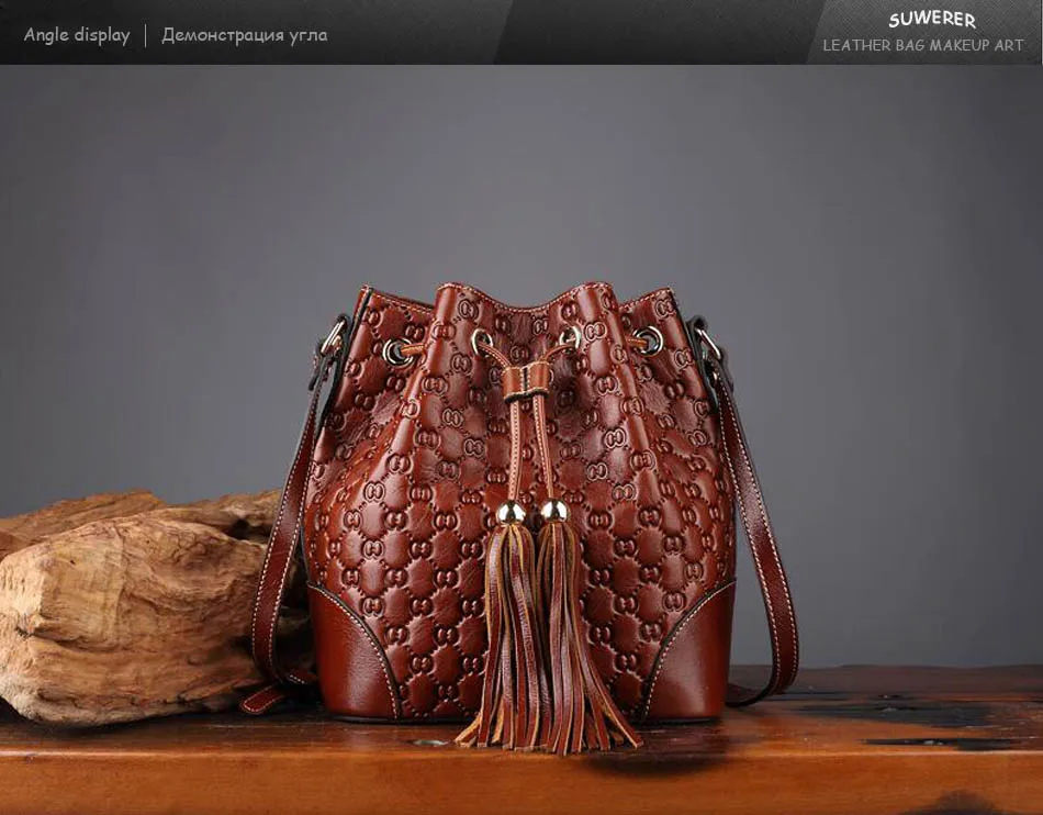 Горячая Распродажа, Новая высококачественная сумка-мешок из натуральной кожи с кисточками, роскошные женские сумки, дизайнерские сумки