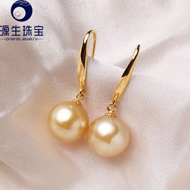 18k Gold Hook Earrings South Sea Pearl 9mm Simple Design 18k Gold Hook Earrings South Sea Pearl 9mm Simple Design Fine Jewelry For Women Ysesg001