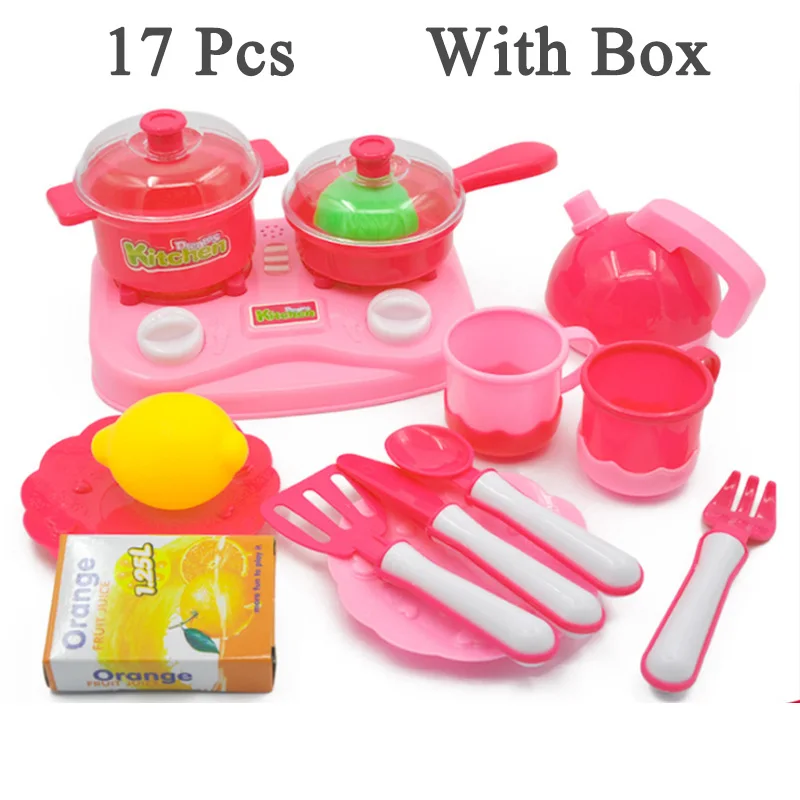 pink colour kitchen set