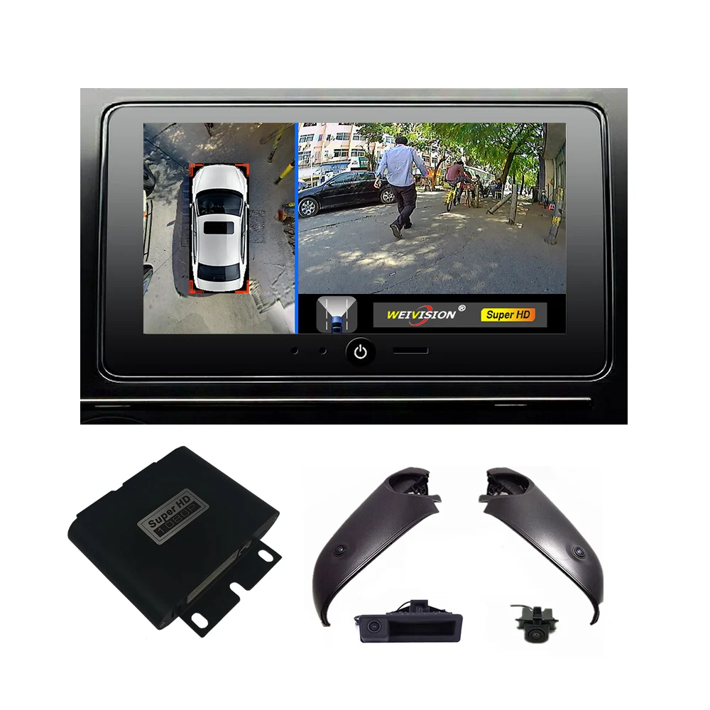 Система объемного обзора автомобиля Bridview 1080P 360 градусов панорамный вид круглая