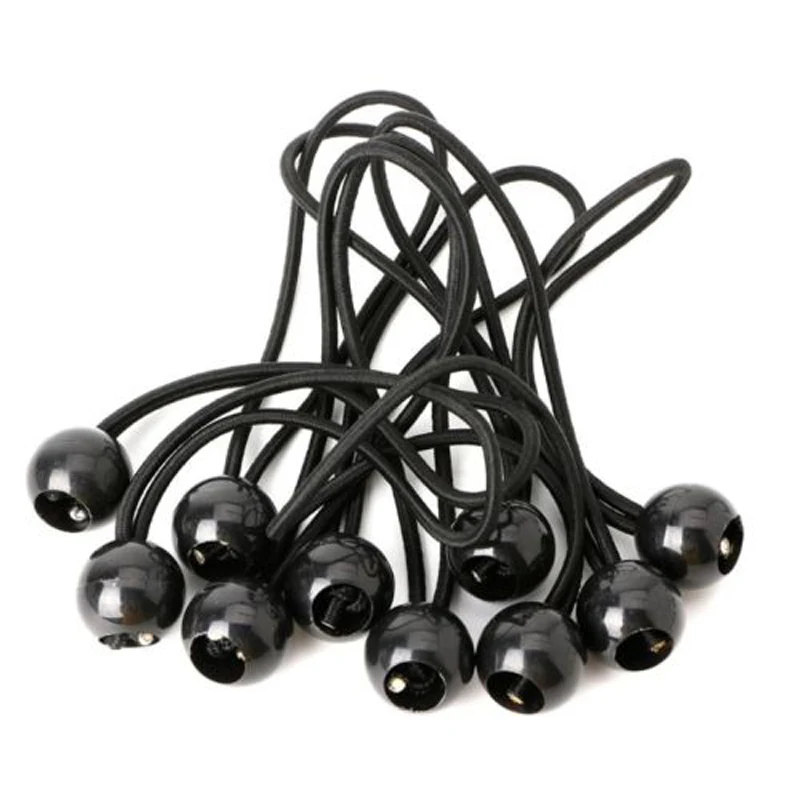 10pcs Ball Bungee Cord 6 Inch Tie Down White Red Black,Elastic Binding Tape,Luggage Rubber Elastic Rope,bondage Ropes