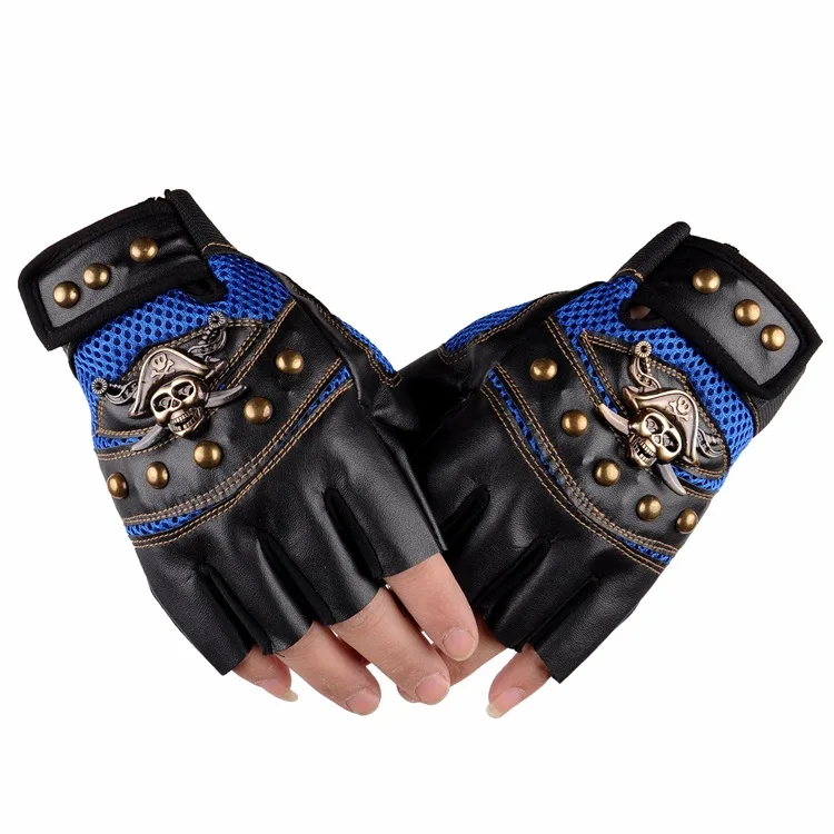 PU Leather Skull Punk Pirate Black Driving Motorcycle Biker Fingerless  Gloves Mens Womens Gloves Gift for Xmas|biker fingerless gloves|fingerless  gloves menfingerless gloves - AliExpress