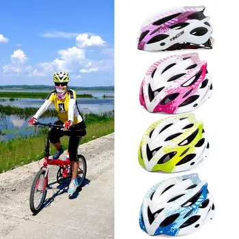 

New Fashion Outdoor Cycling Helmet Ultralight Anti-Vibration Sun Protection Road Bicycle Helmet With Rear Taillight Warning