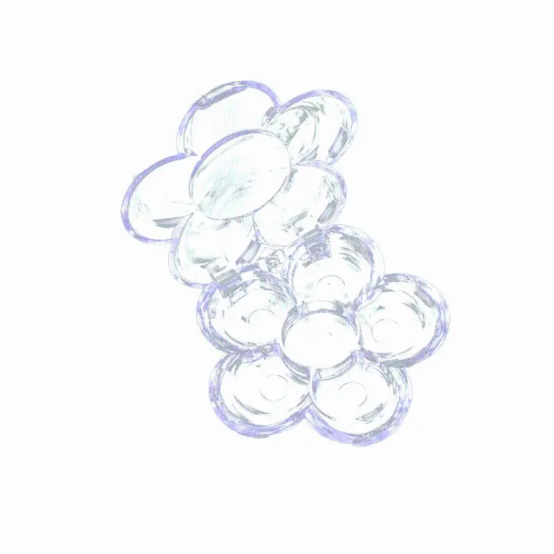 

6Grids Plum Blossom Flower Shape Empty Eyeshadow Case Transparent Plastic DIY Lipstick Powder Box Container Cosmetic Packing To