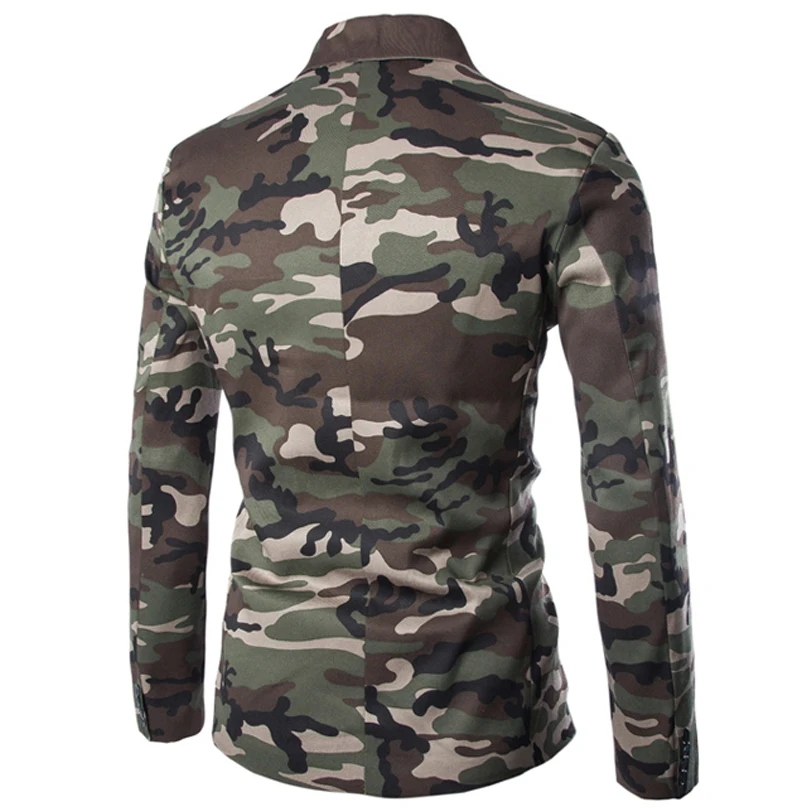 Мужские камуфляжные Блейзер сезон весна осень Slim Fit костюмы для мужчин