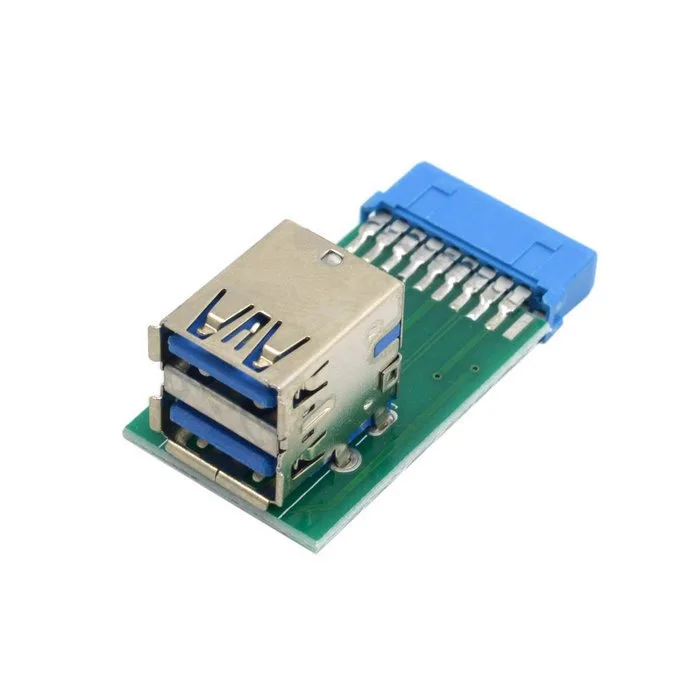 PC Case Internal Motherboard 19Pin Female to 2 Port Double Layer font b USB b font