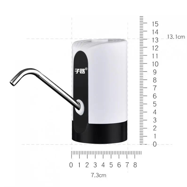 Portable Mini Touch-tone Wireless Rechargeable Electric Dispenser Water Pump with USB Cable for 4.5L-18.9L Barrelled Water