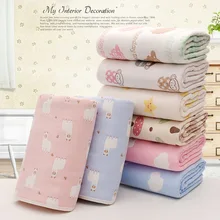 Muslin Baby Blankets Children 6 layers Gauze Cotton Soft Anti Kick Quilt Newborn Infant Swaddle Towel Kids Bath Towel 110*110cm