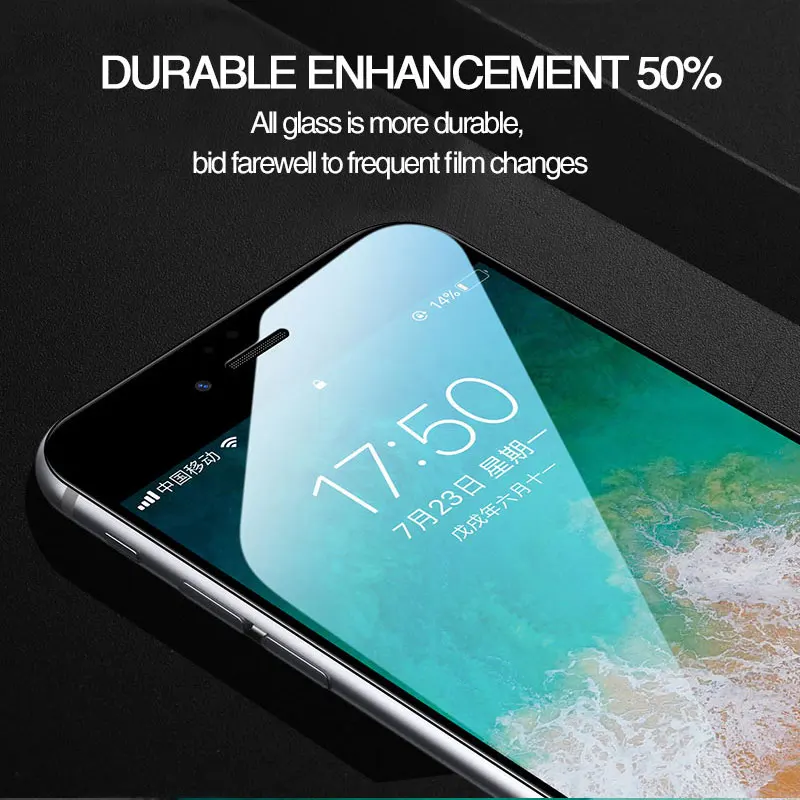Закаленное стекло с полным покрытием для iphone 7 Защитное экрана 6 6S Plus 8X5 SE 8