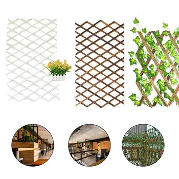 

Extendable Instant Fence Outdoor Wooden Fence for Garden Balcony Vine Frame Wedding Props Garden Decoration