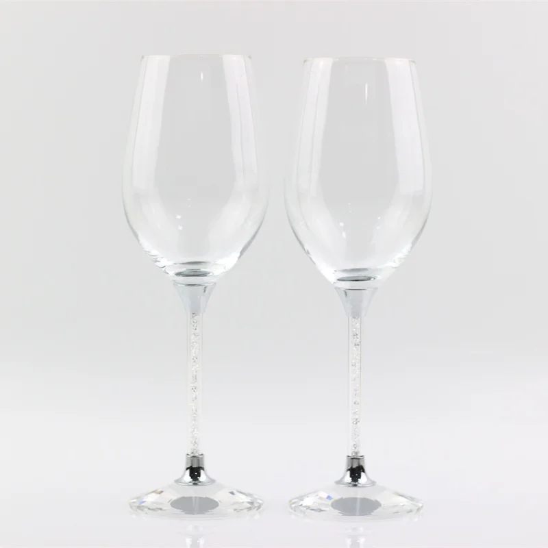 

Customized crystal toasting glasses stemware wedding wine glass anniversary gifts party celebration drinking goblet cup